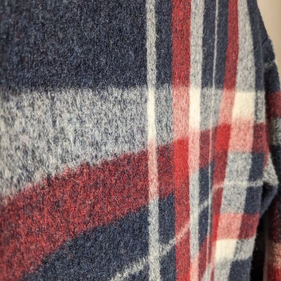 Tahari Wool Blend Button Down Oversized Plaid Jacket Coat Shacket Size Small - Picture 3 of 8